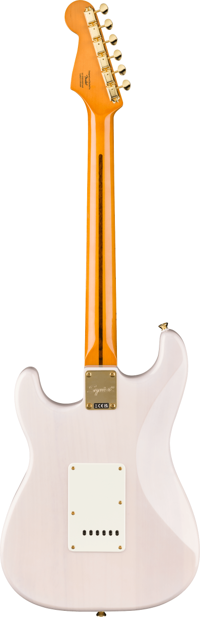 Squier FSR Classic Vibe '50s Stratocaster, Maple Fingerboard, Parchment Pickguard in Gold Hardware, White Blonde