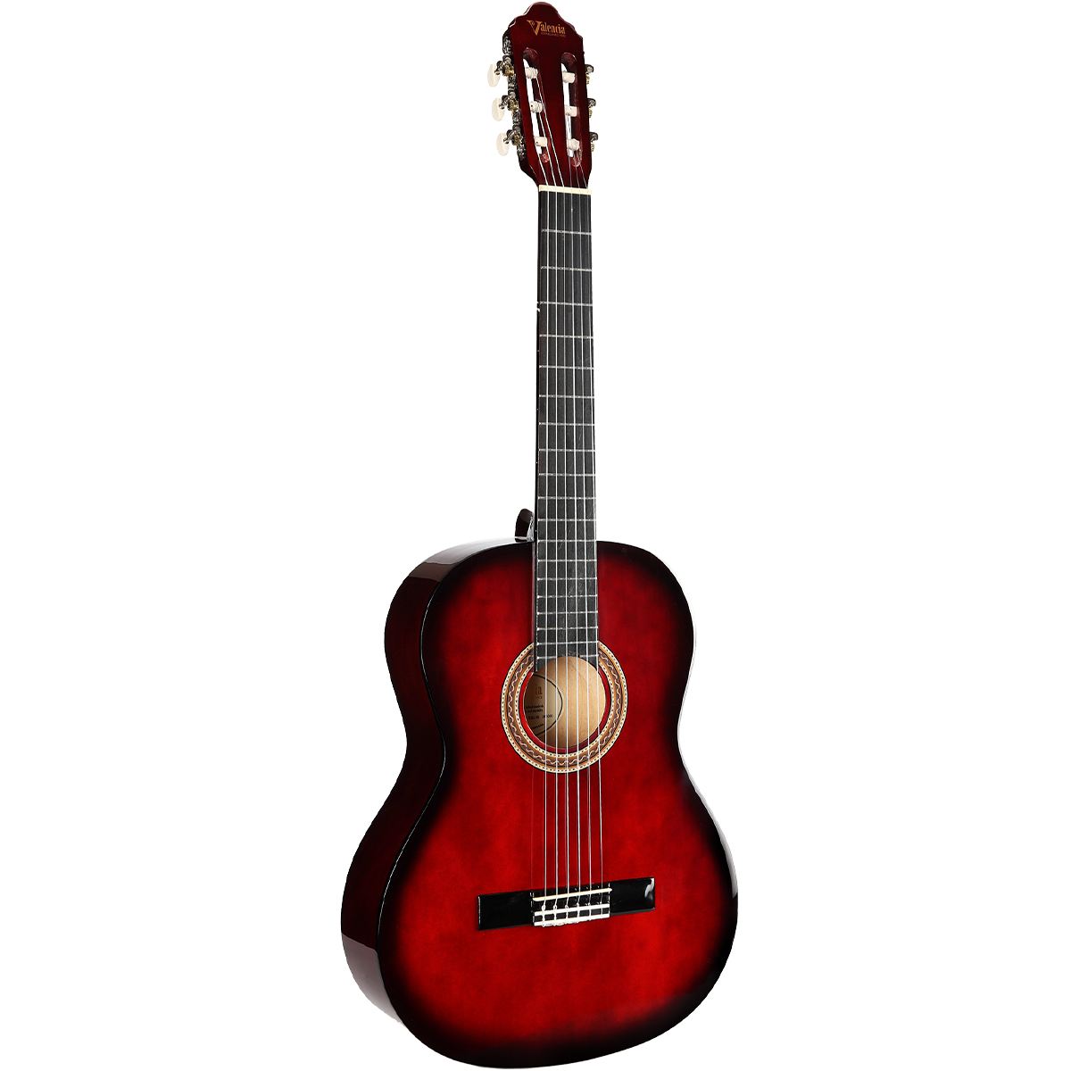Valencia Series 100 Full Size Classical Guitar in Red Sunburst