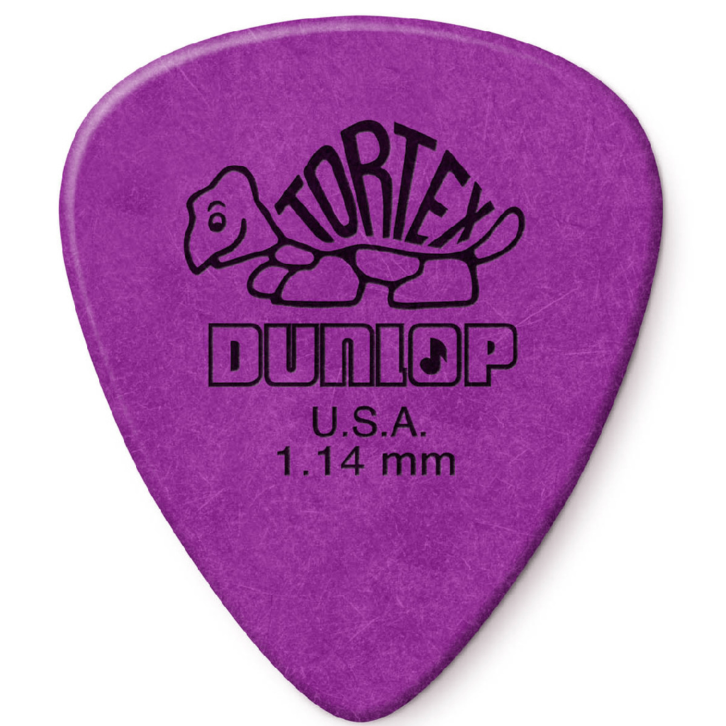 Jim Dunlop Tortex Standard Guitar Pick 1.14mm 12 Pack in Purple