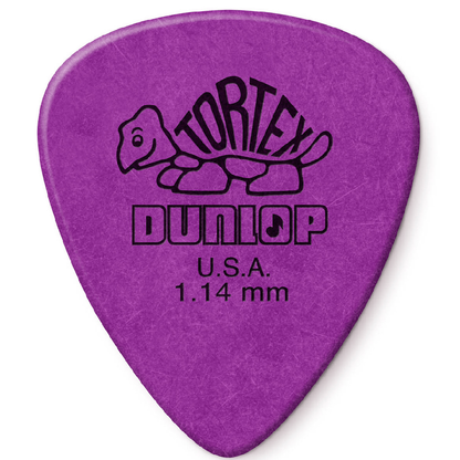 Jim Dunlop Tortex Standard Guitar Pick 1.14mm 12 Pack in Purple