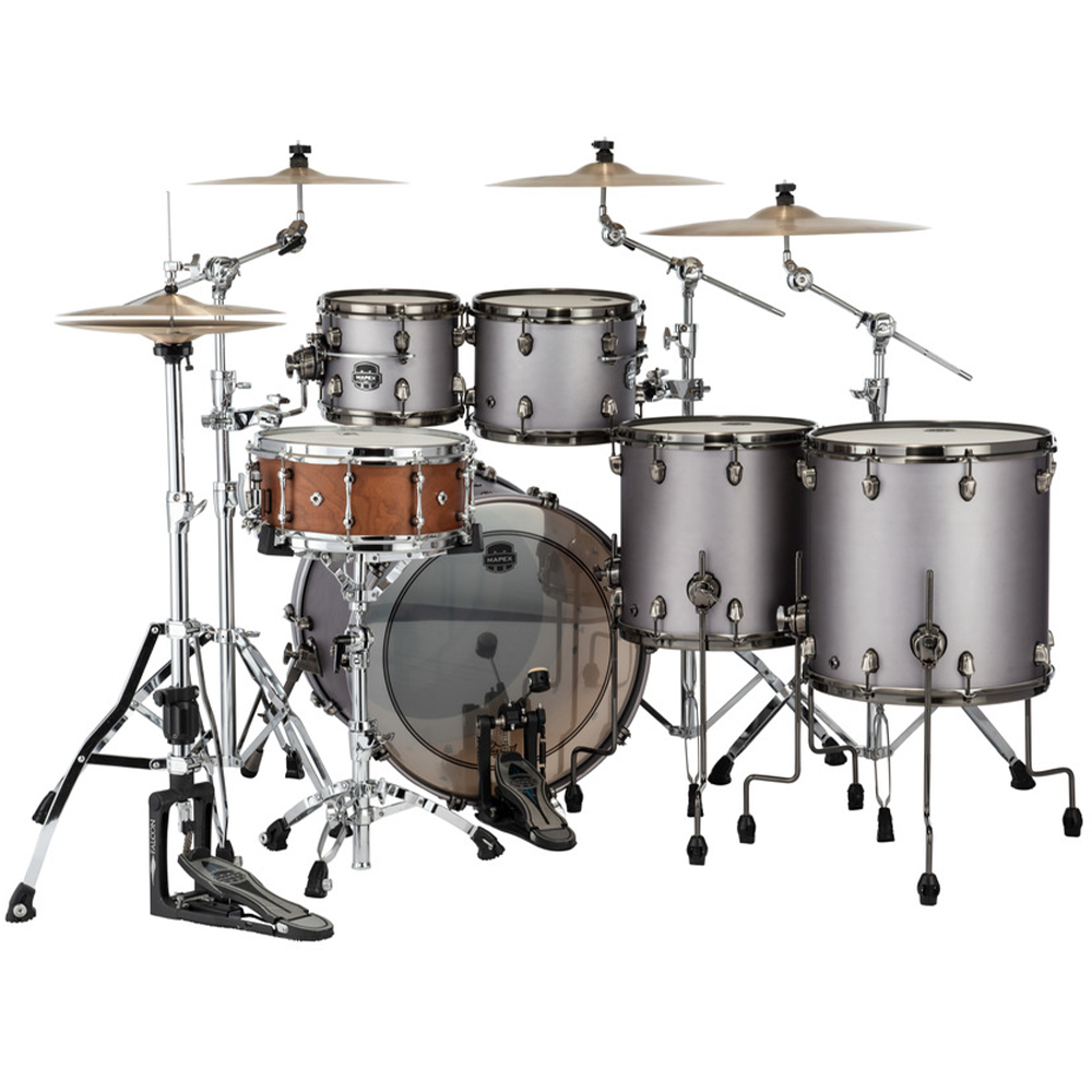 Mapex Saturn Evolution Workhorse 5-Piece Shell Pack in Gun Metal Grey