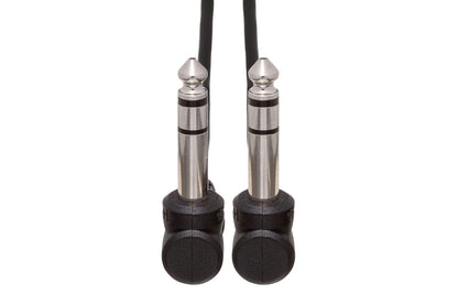 Hosa Balanced Interconnect Cable Right Angle 1/4 in TRS to Same