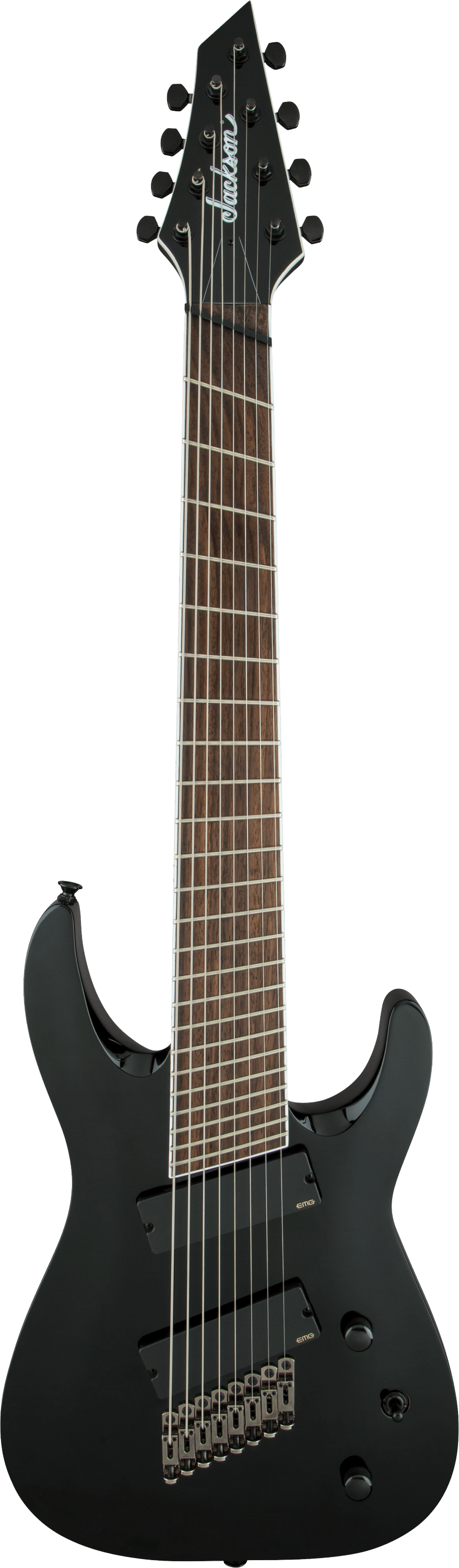 Jackson X Series Soloist Arch Top SLAT8 MS 8-String Electric Guitar in Gloss Black