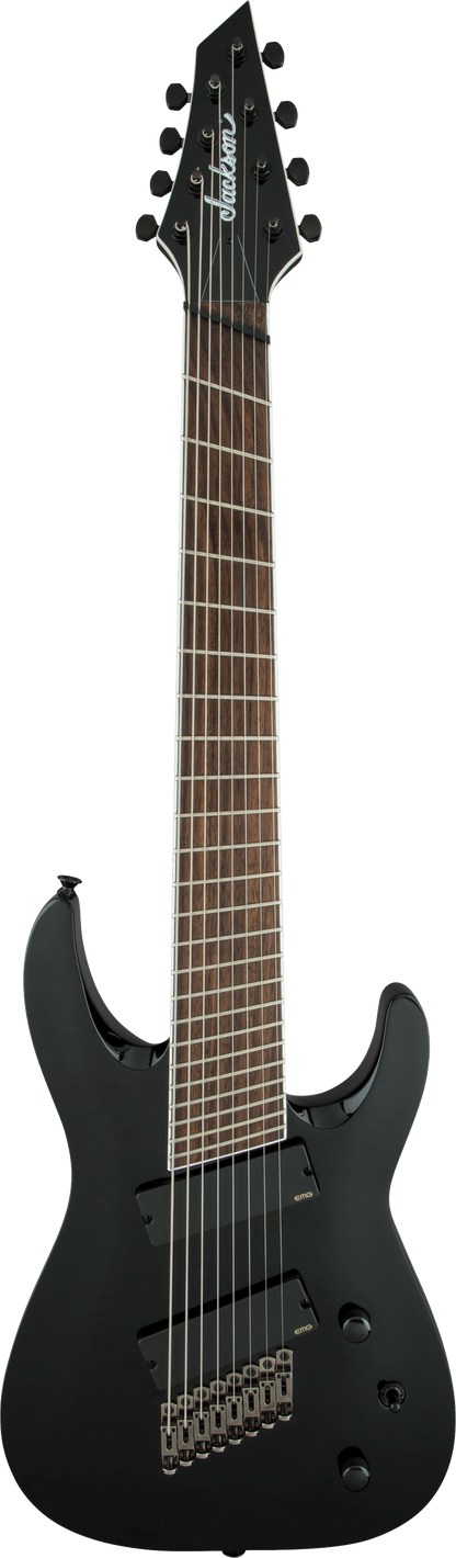 Jackson X Series Soloist Arch Top SLAT8 MS 8-String Electric Guitar in Gloss Black