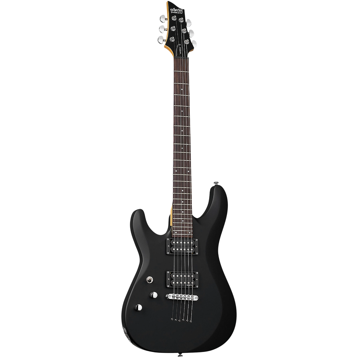Schecter C-6 Deluxe Left Handed Electric Guitar in Satin Black