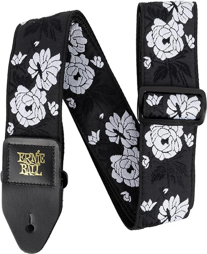 Ernie Ball Classic Jacquard Guitar Or Bass Strap in Vanilla Rose