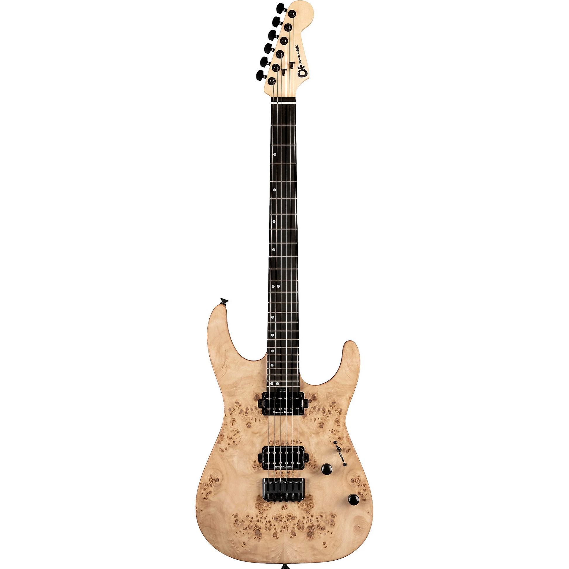 Charvel Pro-Mod DK24 HH HT E Mahogany with Poplar Burl Electric Guitar in Desert Sand