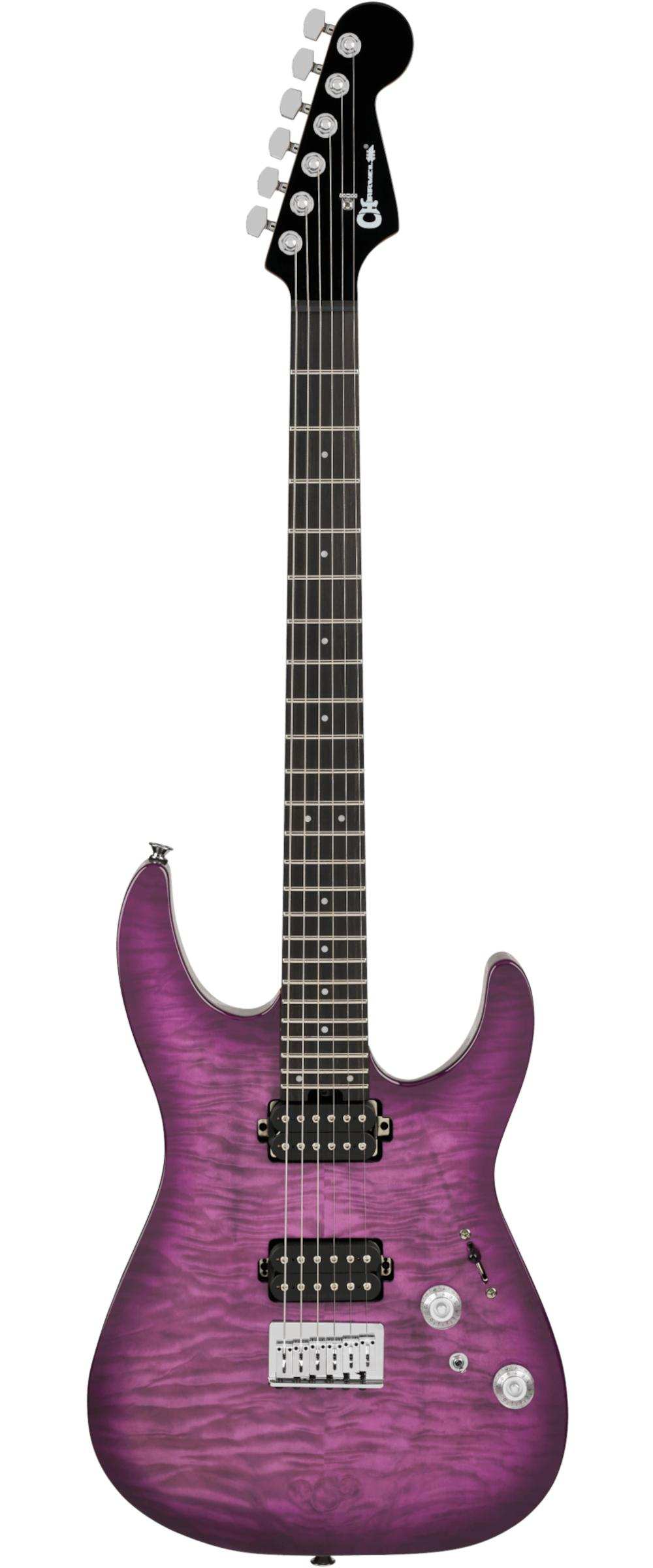 Charvel Pro-Mod Plus DK24 E HH HT E QM Electric Guitar in Violet Radiance
