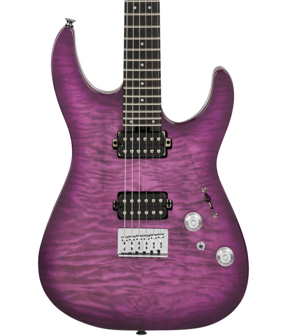 Charvel Pro-Mod Plus DK24 E HH HT E QM Electric Guitar in Violet Radiance