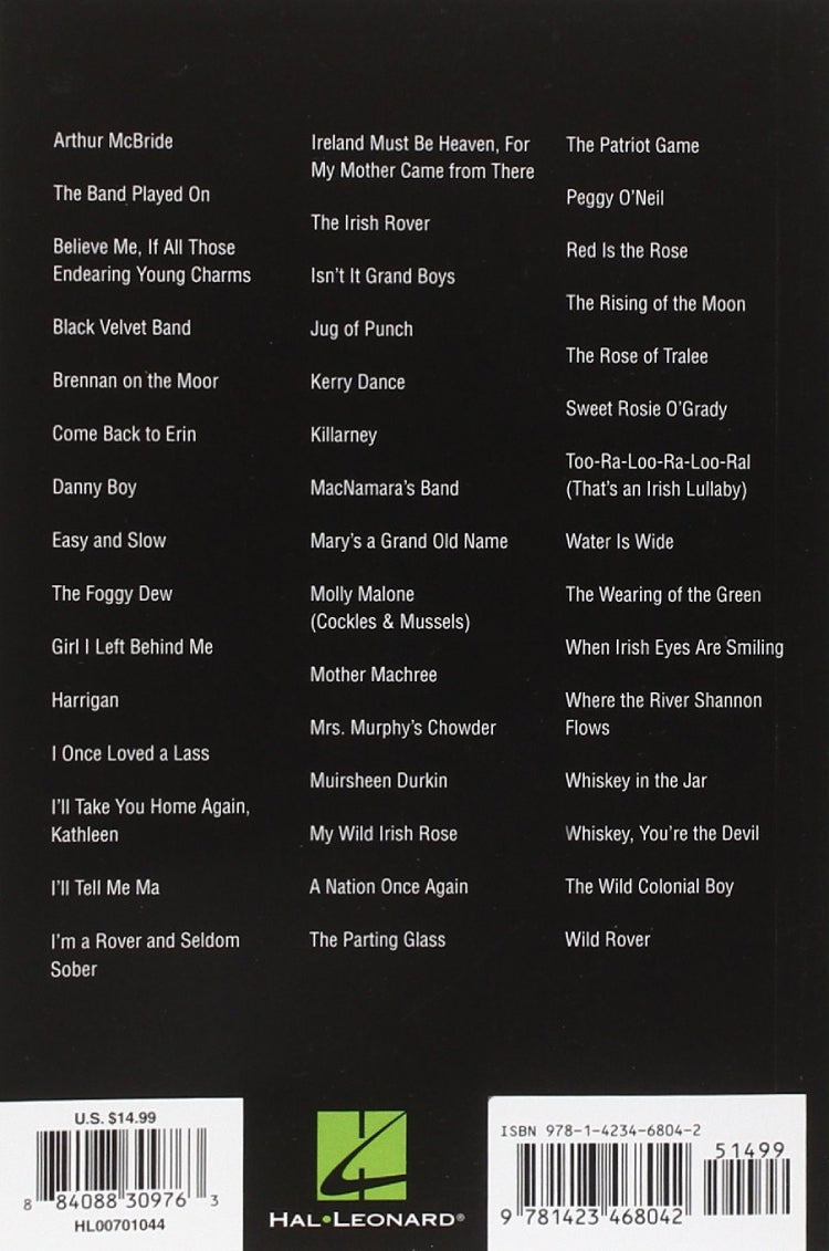 Irish Songs Guitar Chord Songbook