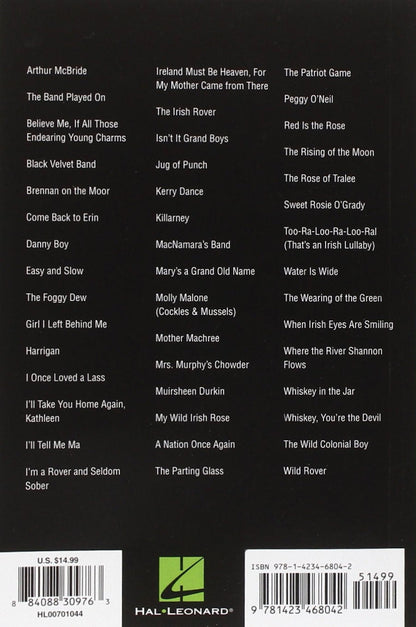 Irish Songs Guitar Chord Songbook