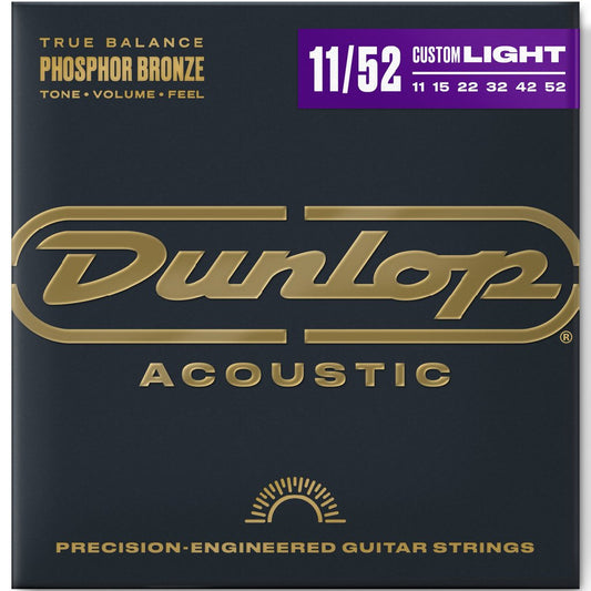 Jim Dunlop Phosphor Bronze Acoustic Guitar Strings 11-52 Gauge