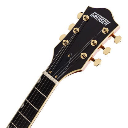 Gretsch Electromatic™ LTD Flame Okoume Broadkaster Double Cut with Bigsby in Roundup Orange