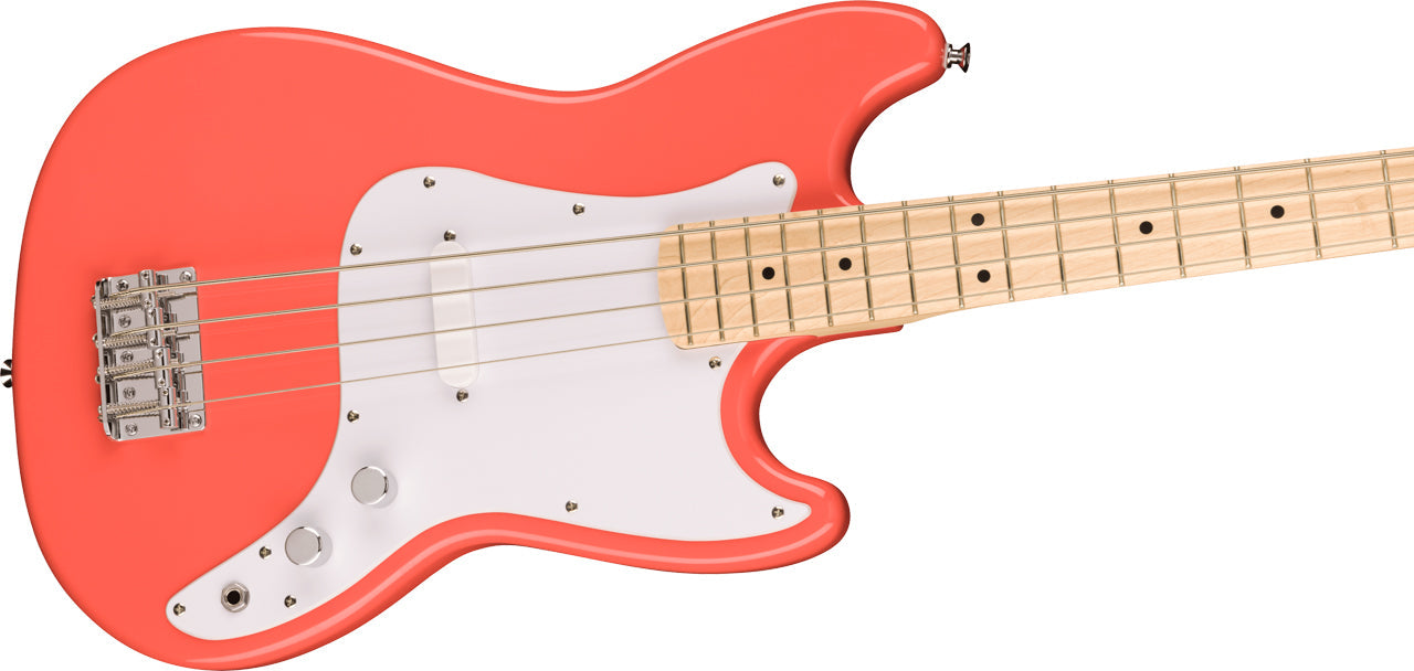 Squier Sonic Bronco Bass, Maple Fingerboard in Tahitian Coral