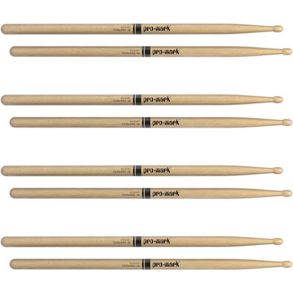 ProMark Forward 2B Hickory Wood Tip Drumsticks 4 Pairs