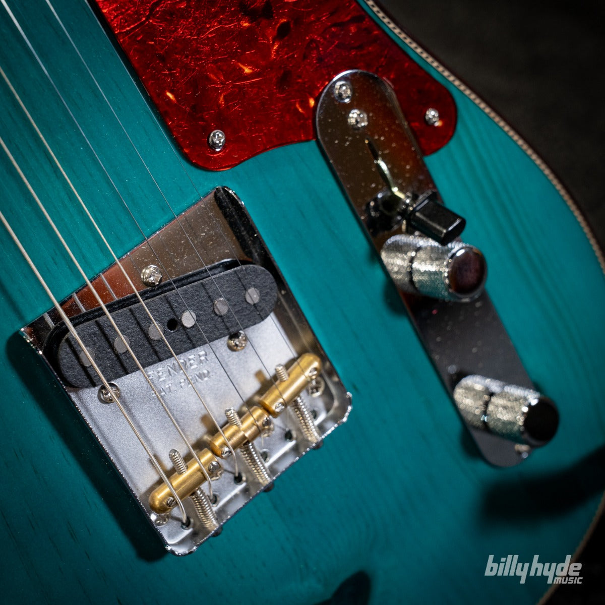Fender Custom Shop Limited Edition Knotty Tele NOS Electric Guitar in Aged Teal Green Transparent