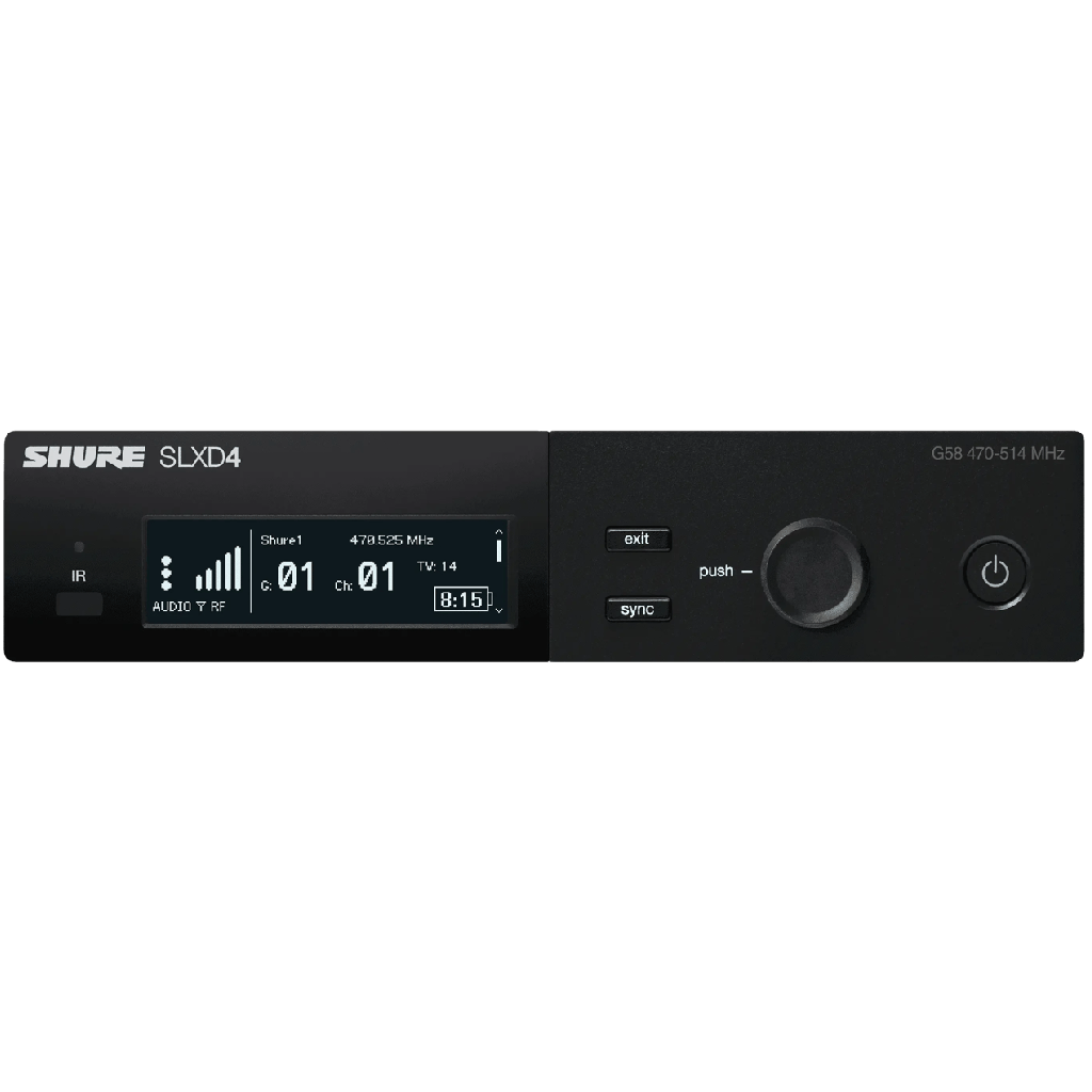 Shure SLXD4 Wireless Digital Receiver Frequency J54 = 562-606 MHz