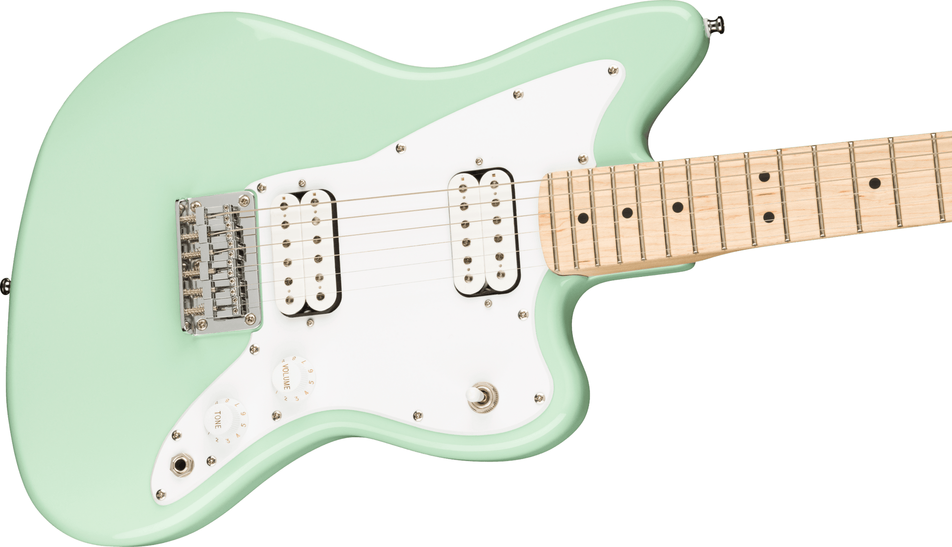 Squier Mini Jazzmaster HH, Maple Fingerboard in Surf Green