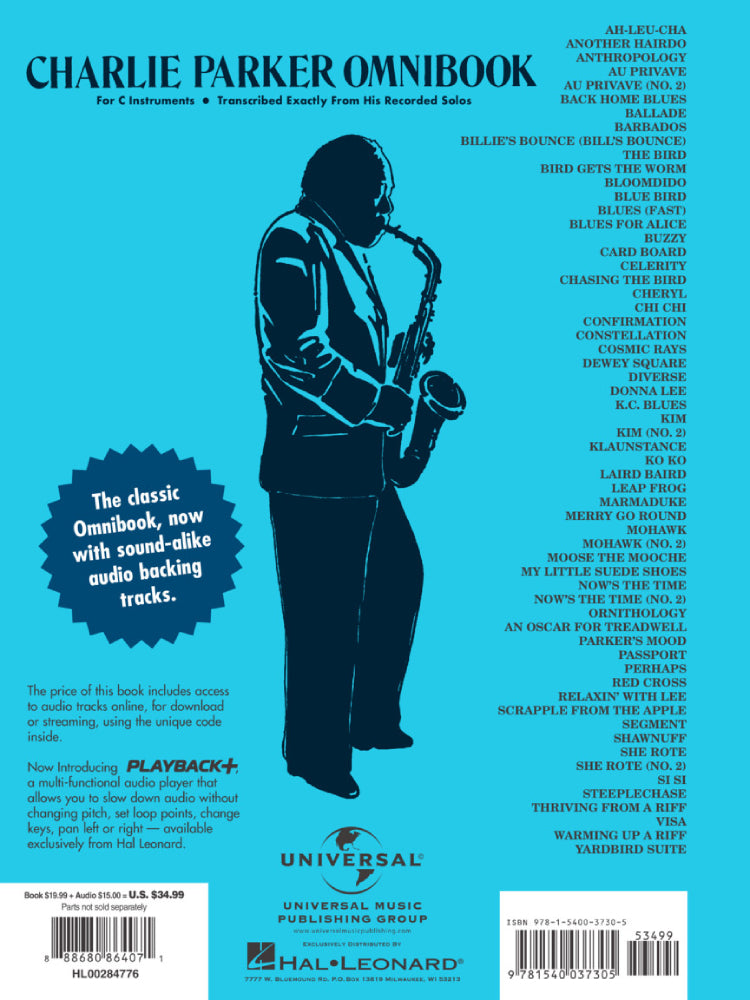Charlie Parker Omnibook Volume 1 C Instruments Edition Bk/Ola