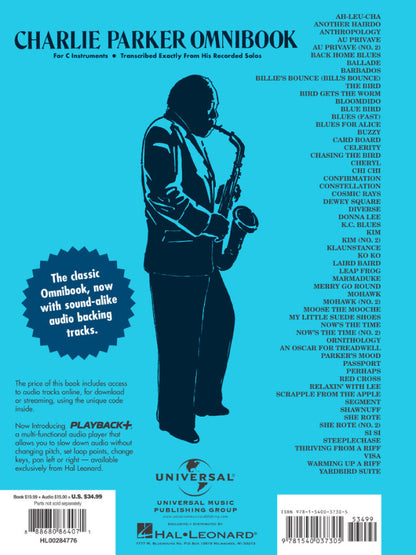 Charlie Parker Omnibook Volume 1 C Instruments Edition Bk/Ola
