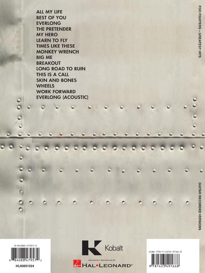 Foo Fighters Greatest Hits Recorded Version Guitar Tab