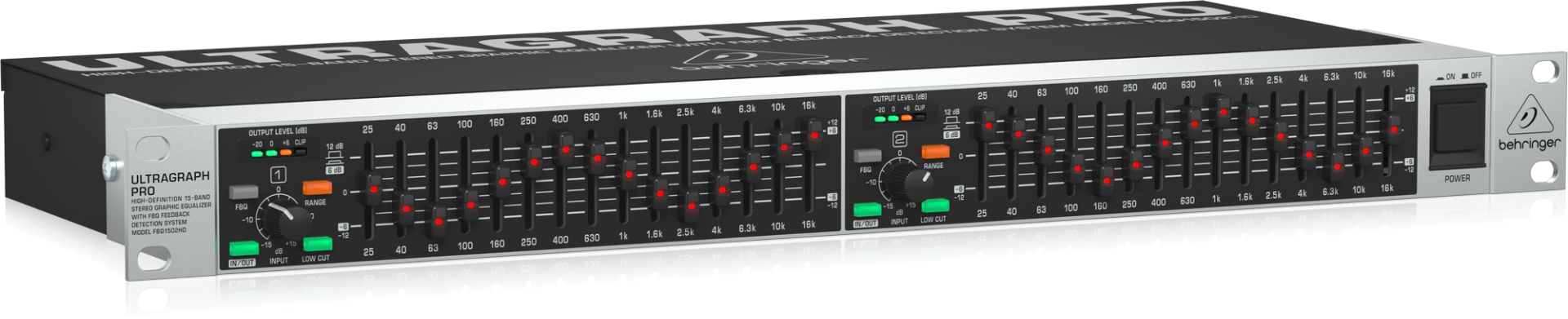 Behringer Ultragraph Pro FBQ1502HD High Definition 15 Band Stereo Graphic Equalizer