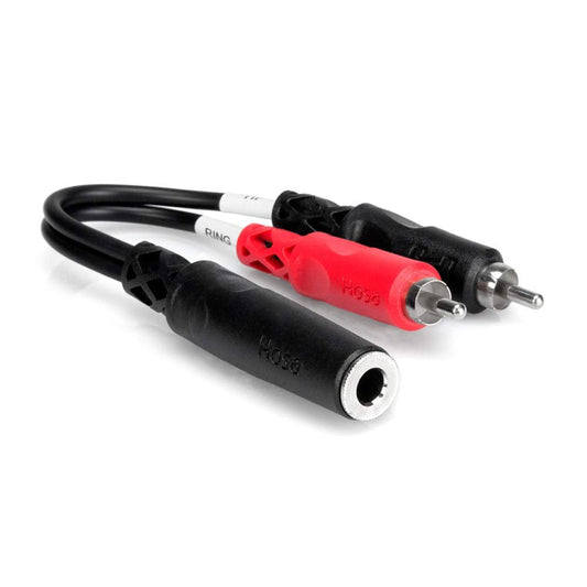 Hosa YPR257 1/4" TRSF to Dual RCA Stereo Breakout Cable