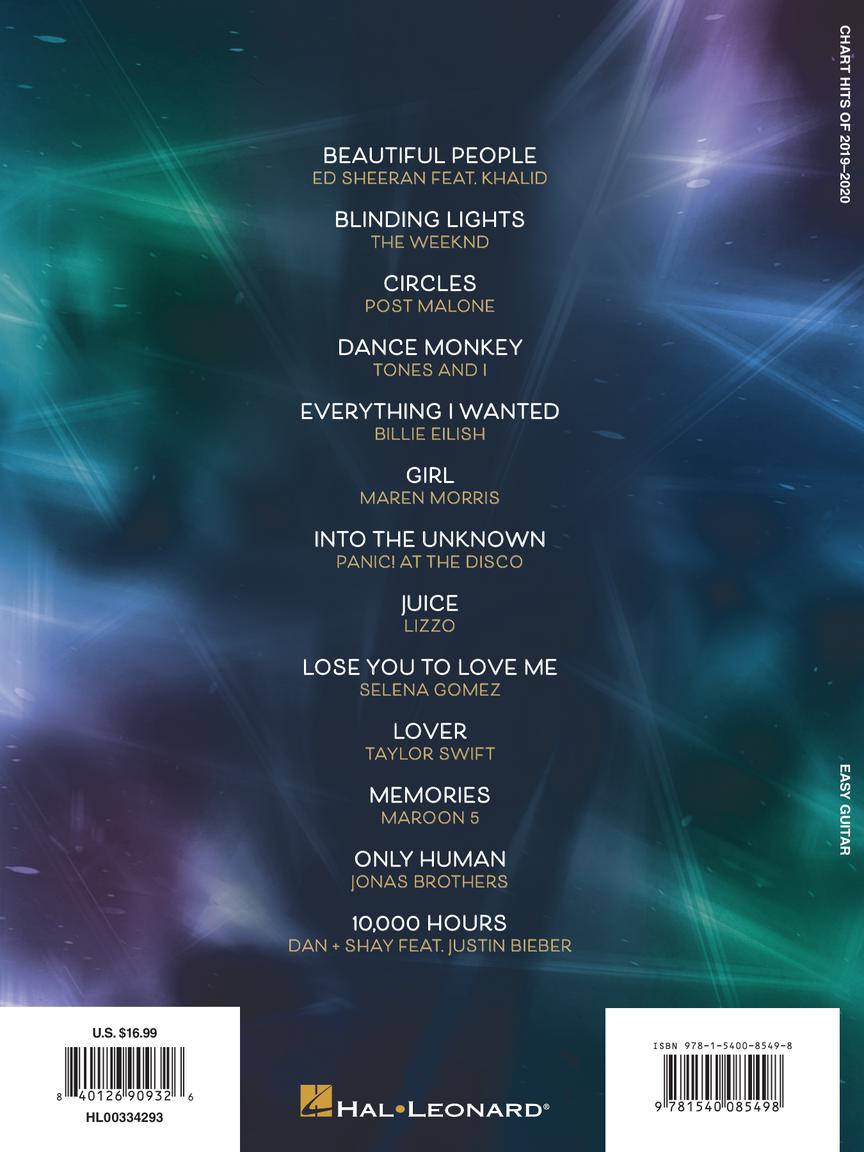 Chart Hits of 2019-2020 Easy Guitar Notes & Tab