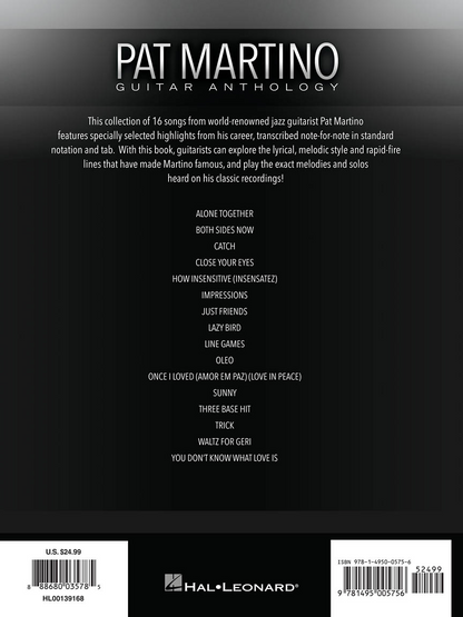 Pat Martino Guitar Anthology Tab