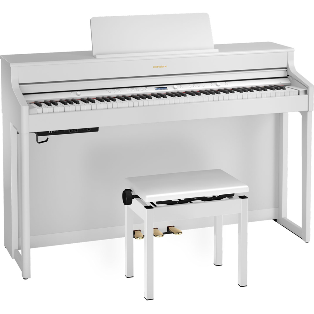 Roland HP702 Home Piano & Stool in White