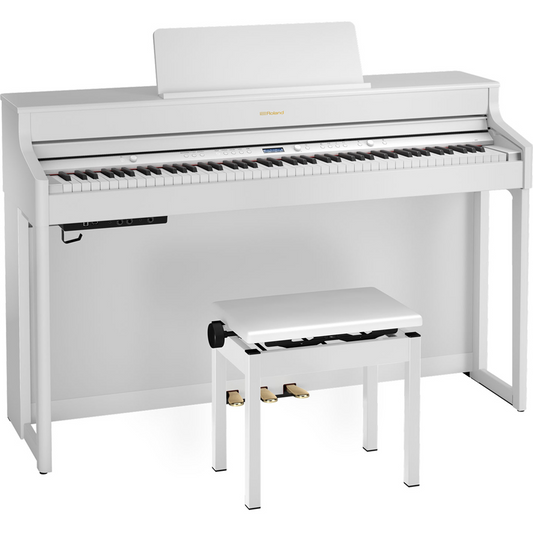 Roland HP702 Home Piano & Stool in White