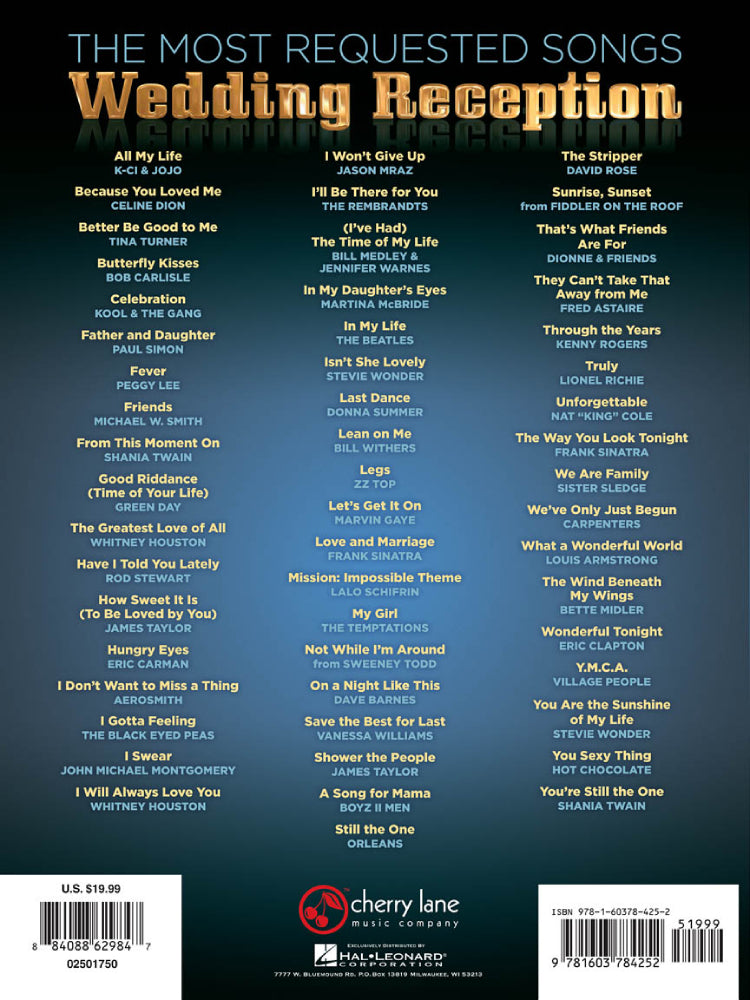 The Most Requested Wedding Reception Songs PVG