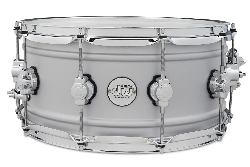 DW Design Series 6.5x14" Snare Drum in Matte Aluminum