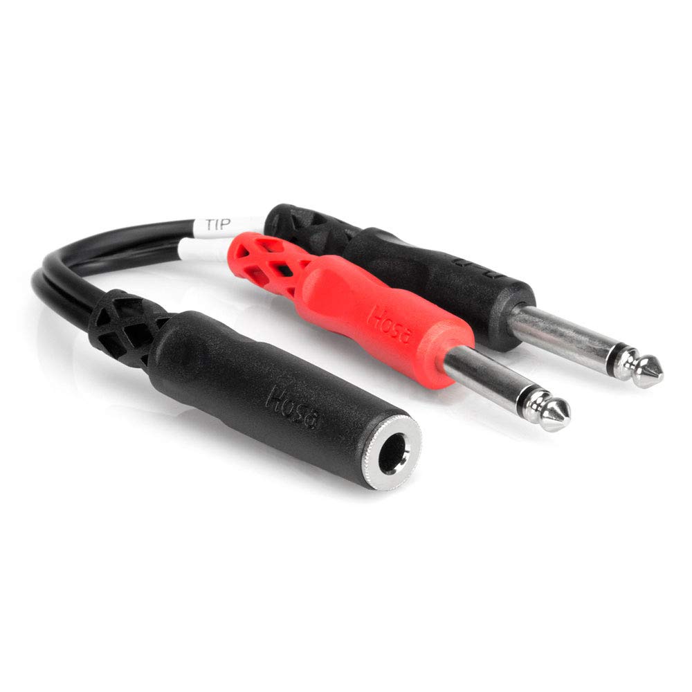 Hosa YPP136 1/4" TRSF to Dual 1/4" TS Stereo Breakout Cable