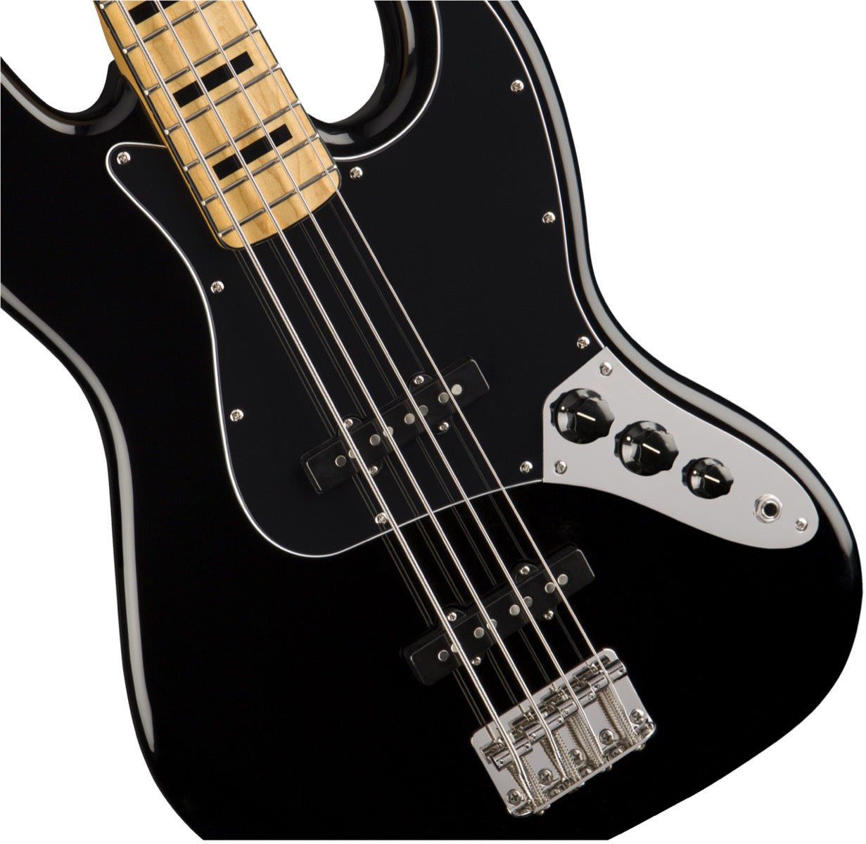 Squier Classic Vibe 70s Jazz Bass, Maple Fingerboard in Black