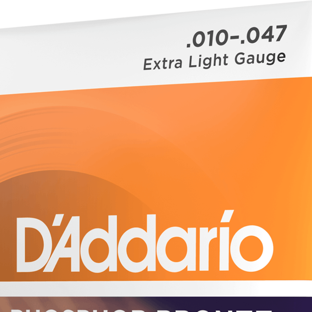 D'Addario EJ15 Phosphor Bronze Acoustic Guitar Strings Extra Light 10-47 Gauge