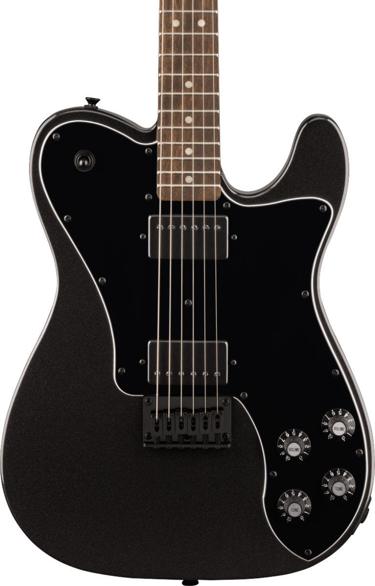 Squier FSR Affinity Series Telecaster Deluxe, Laurel Fingerboard, Black Pickguard, Black Hardware, Matching Headstock in Metallic Black