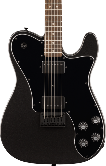 Squier FSR Affinity Series Telecaster Deluxe, Laurel Fingerboard, Black Pickguard, Black Hardware, Matching Headstock in Metallic Black