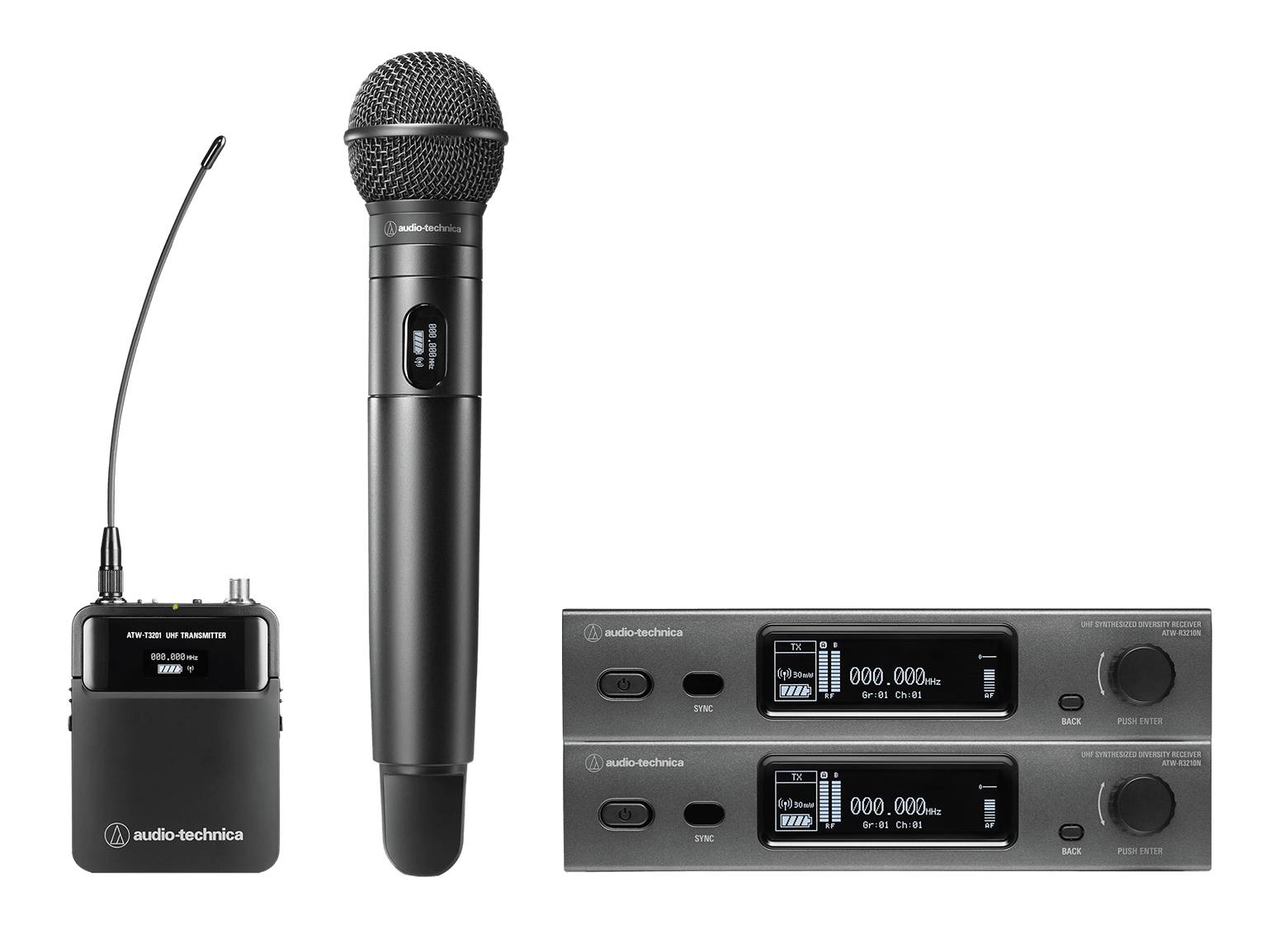 Audio-Technica 3000 Series Wireless Mic System: ATW-R3210 receiver & Handheld Transmitter