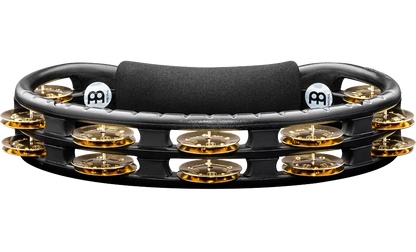 Meinl Percussion TMT1BBK Traditional ABS Series Hand Held Molded ABS Tambourine Solid Brass Jingles in Black