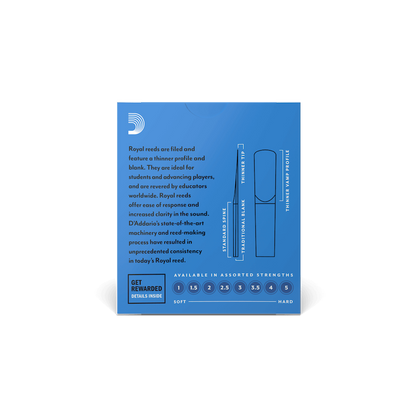 Royal By D'Addario Strength 1.5 10 Pack Bb Clarinet Reeds