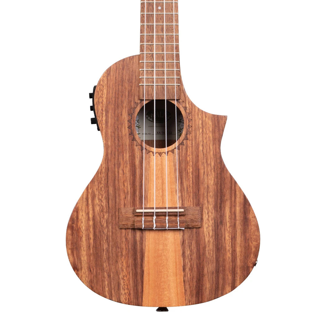 Kala Teak KATKCCE Tri Top Concert Ukulele  in Natural