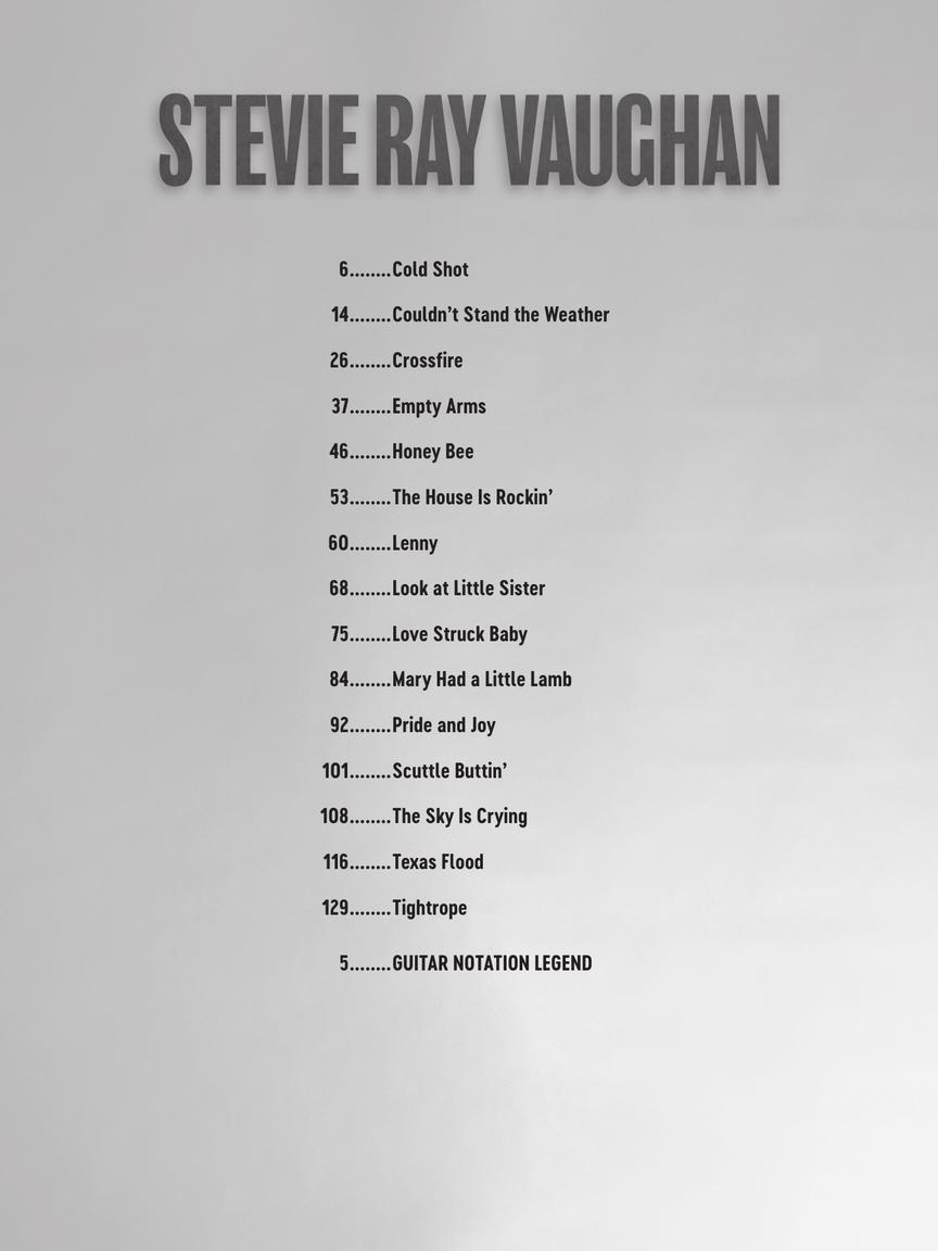 Stevie Ray Vaughan Deluxe Guitar Play Along Volume 27 Tab