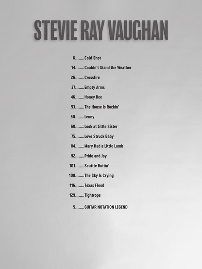 Stevie Ray Vaughan Deluxe Guitar Play Along Volume 27 Tab