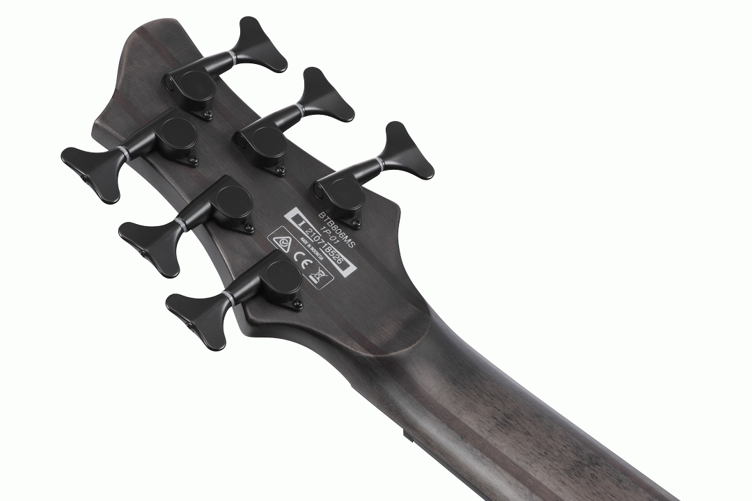 Ibanez BTB806MS TGF Electric 6 String Bass in Transparent Gray Flat