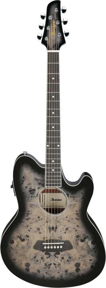 Ibanez TCY10PA Electric Acoustic Guitar in Transparent Brown Black Burst High Gloss