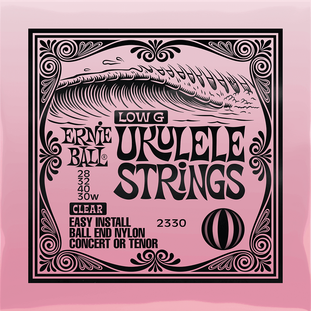 Ernie Ball Ukulele Ball End Nylon Strings Clear