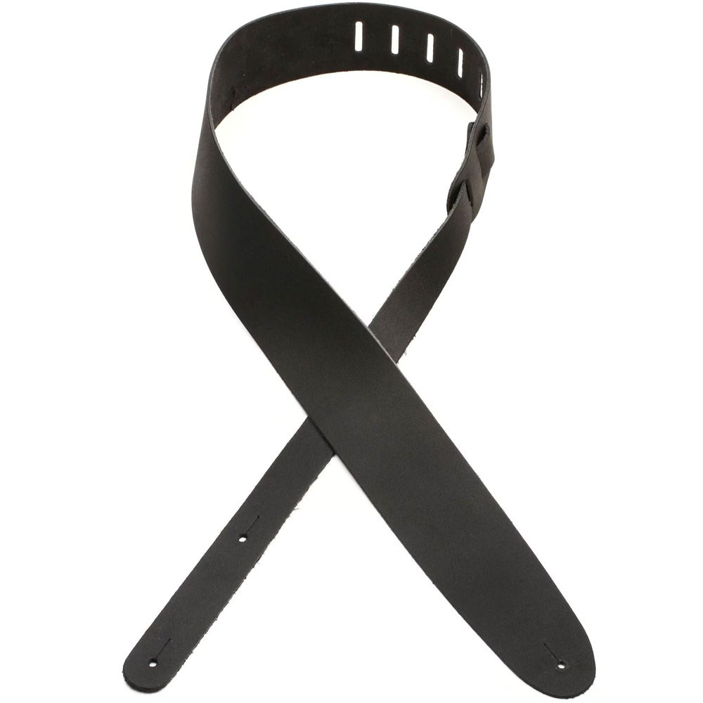 D'Addario Basic Classic Leather Guitar Strap in Black