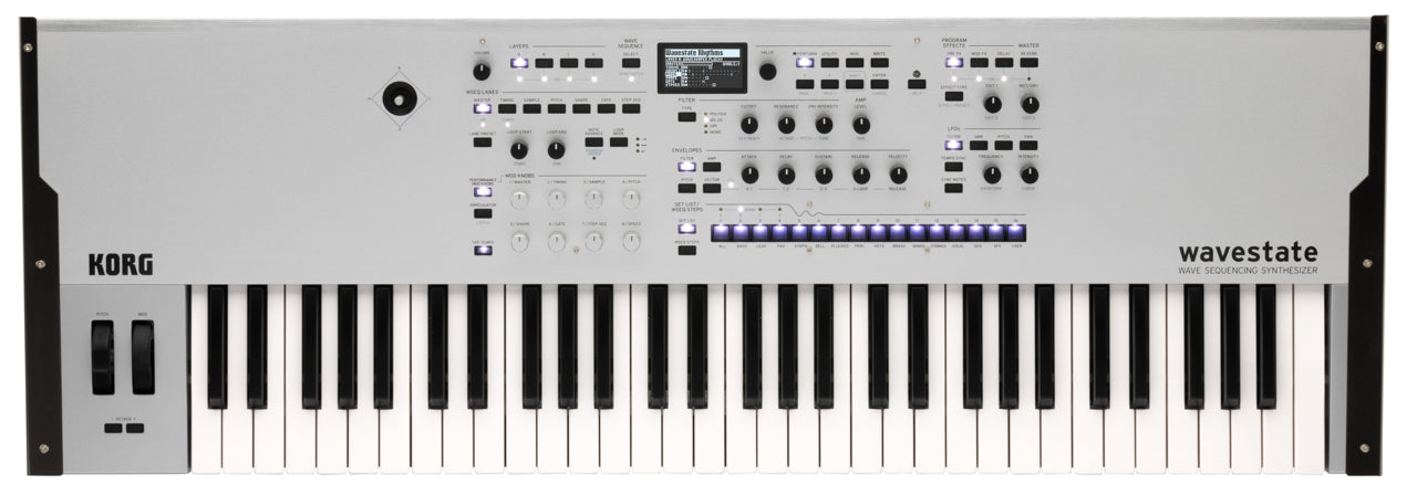 KORG wavestate SE 61 Note Wave Sequencing Synthesizer with Case Platinum