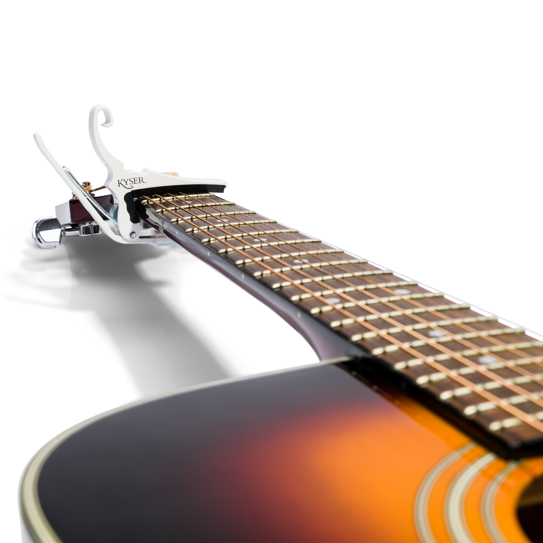 Kyser Quick Change Acoustic Guitar Capo in White